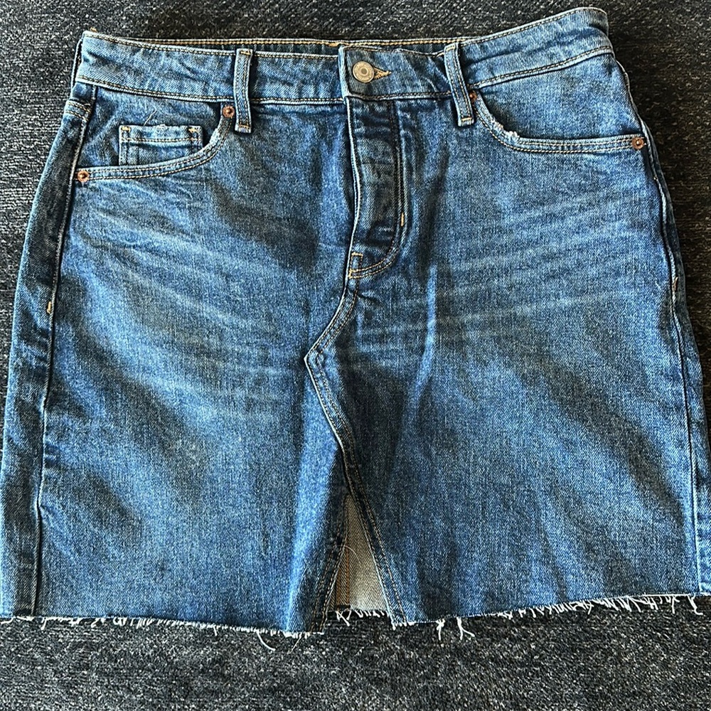 Mini denim skirt
